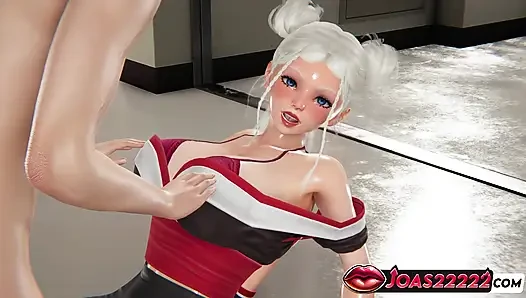 Sexy Blonde Ayane Nylon Stockings 3D Animation - Big Tits Fondling, Deep Anal Toy Fuck and G Spot Fingering Leading to Squirting