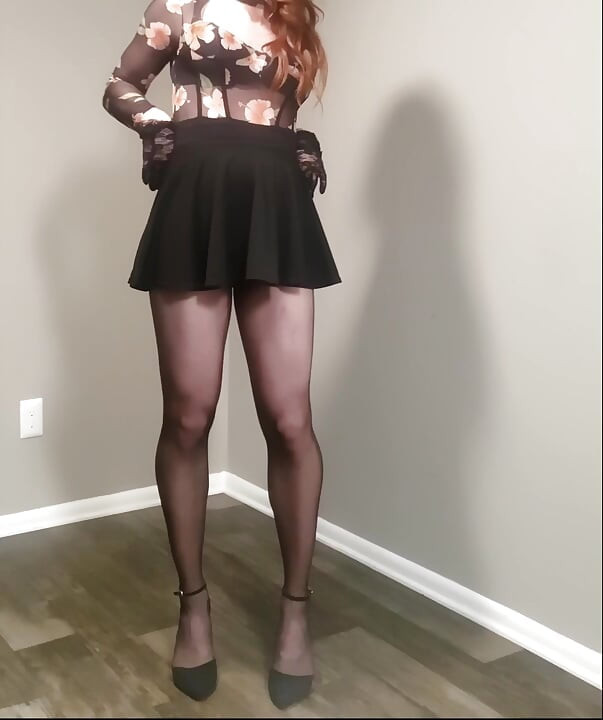Cute trap getting dressed up in sexy outfit