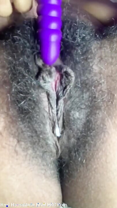 Close up Stimulating My Big Clit Hairy Pussy Creaming