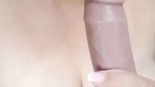 Part two of my stepmother playing with her dildo until she squirted