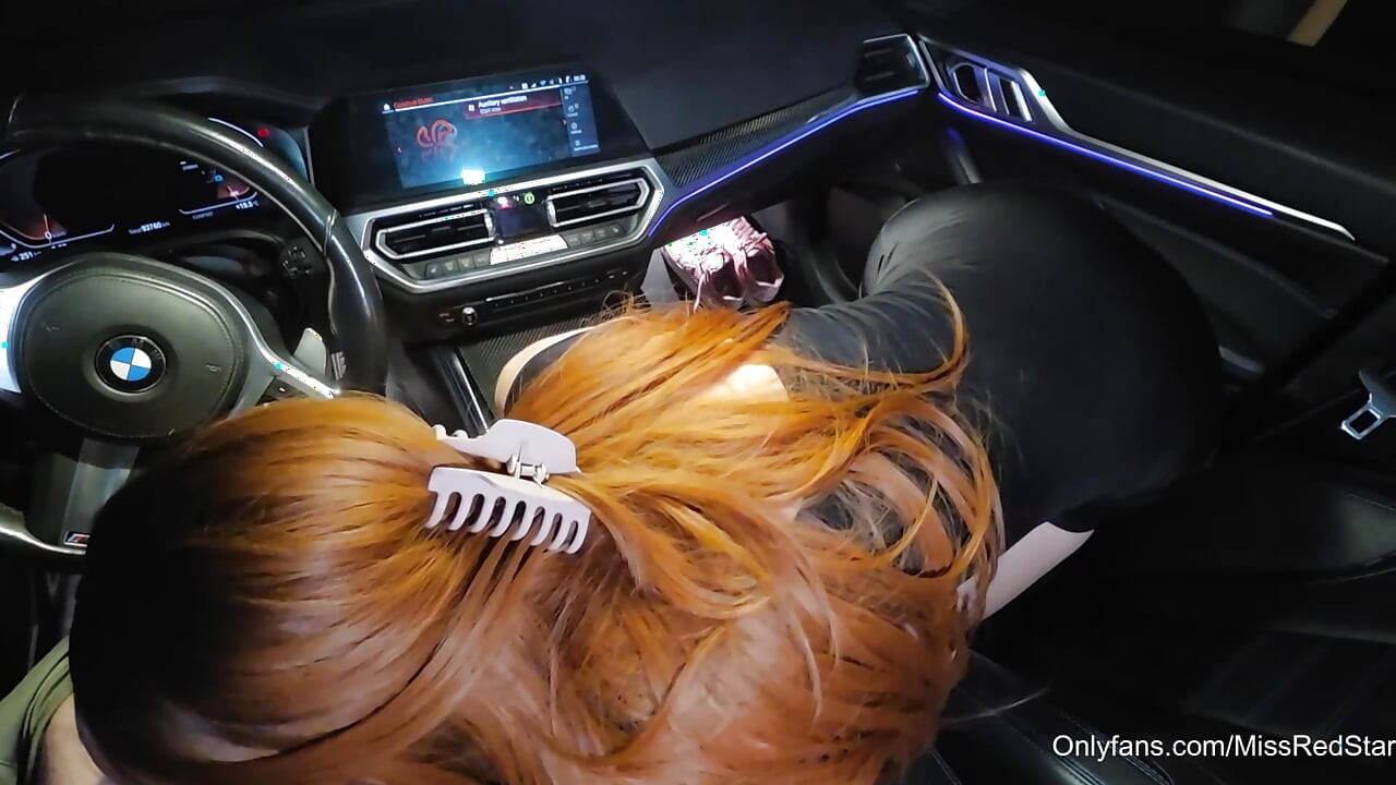 Night Ride and Night Car Blowjob with Pornstar MissRedStar