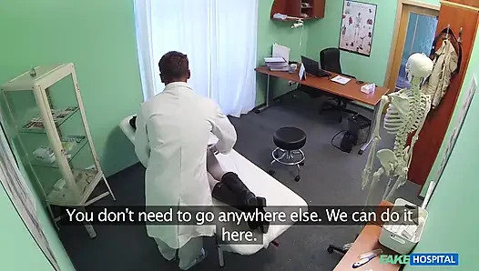 Fake Hospital - Fake Hospital Doctor Diagnoses a Stunning Brunette's Heartburn with a Hard Pussy Pounding