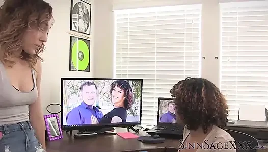 MILF Sinn Sage Masturbates Using Toy While Watching Girl On Girl Session