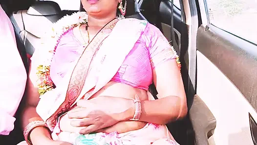 Hintli arabada seks pembe sari yenge erkek arkadaşıyla sikişmeye çalışıyor. Telugu Firty Konuşuyor.