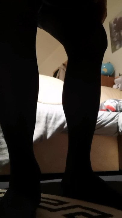 Faggot put on stockings