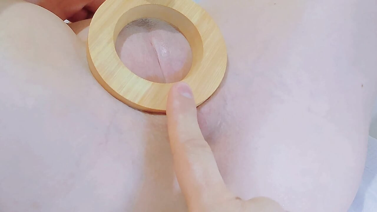 Smooth and delicate pussy with hymen measuring device at the doctor's office