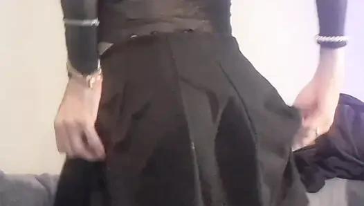 Sissy crossdresser fucking her asspussy on cam all day
