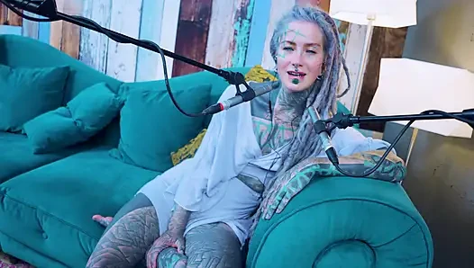 I talk about G - Grattitude- ASMR podcast SFW talking goth skinny girl dreadlocks tattoo model inked girl