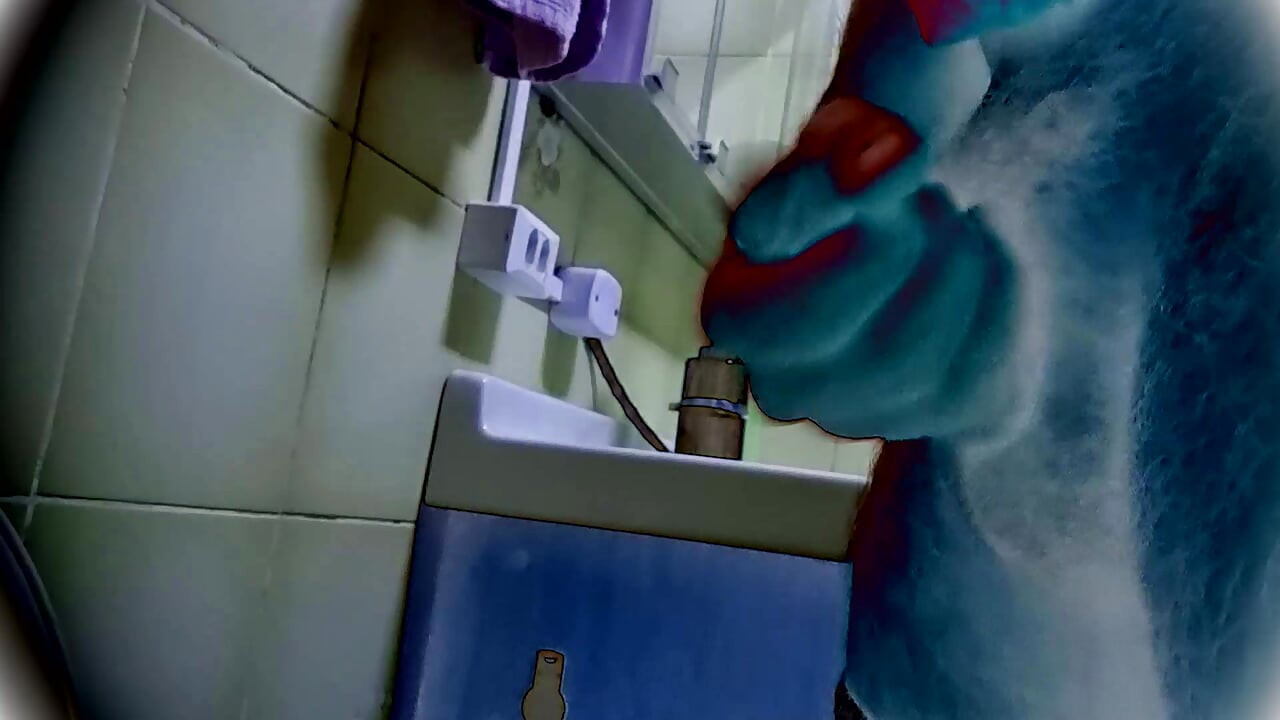 With a soft cock, hairy ejaculates 3 times, after a piss at work, to relax