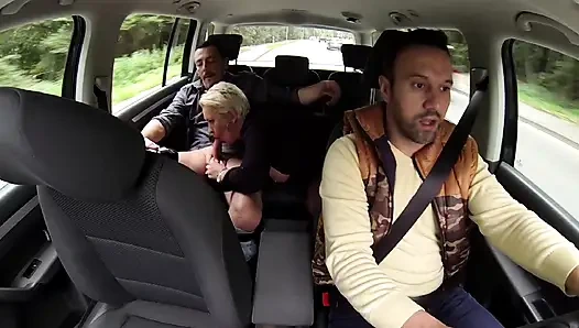 Sexy chubby blonde picked up and anally fucked outdoor