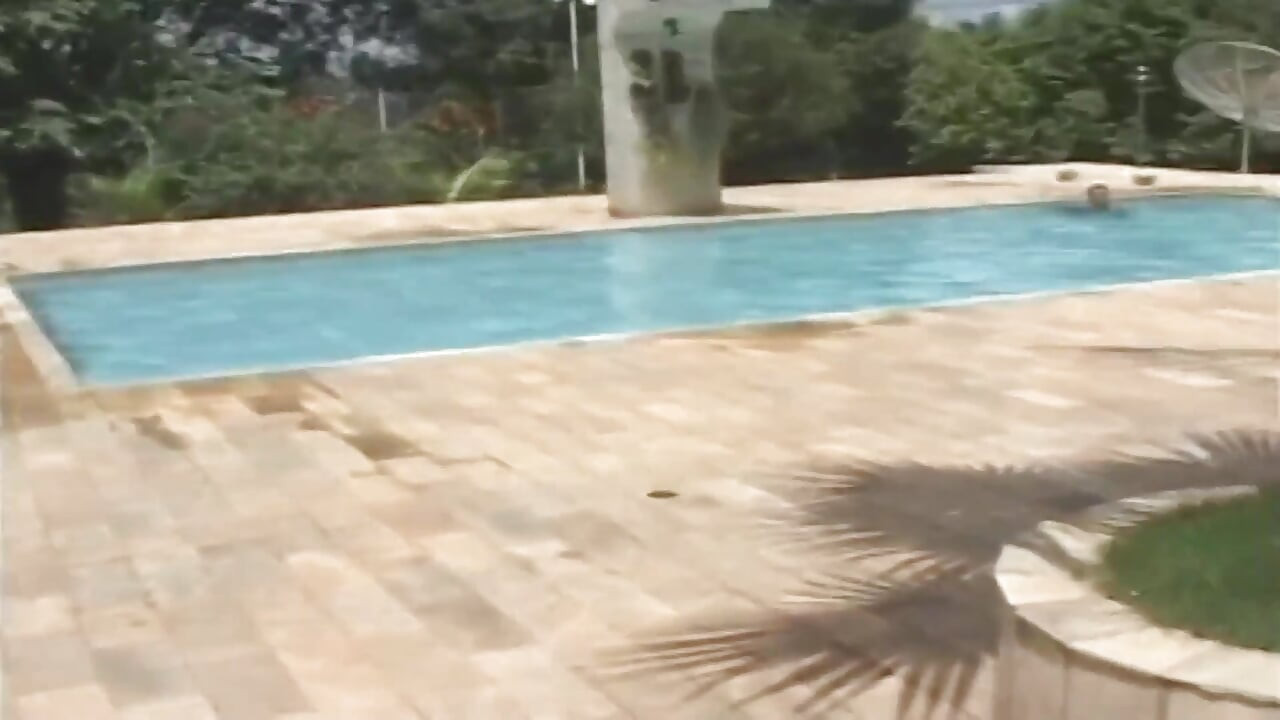Tanned ladyboy in high heel boots gets ass penetration outdoor