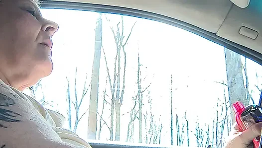 Masterbation in Car Driver Seat