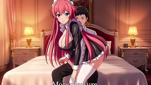 Sexy 3D Anime Maid gives her master  unforgettable pleasure