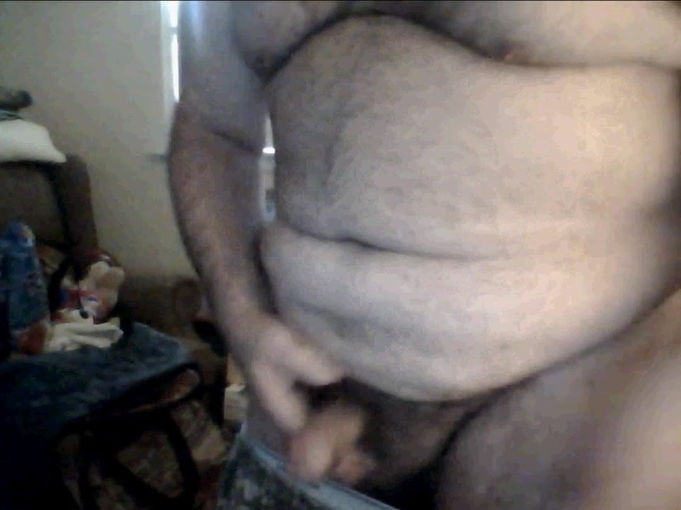 Bearded step dad cums