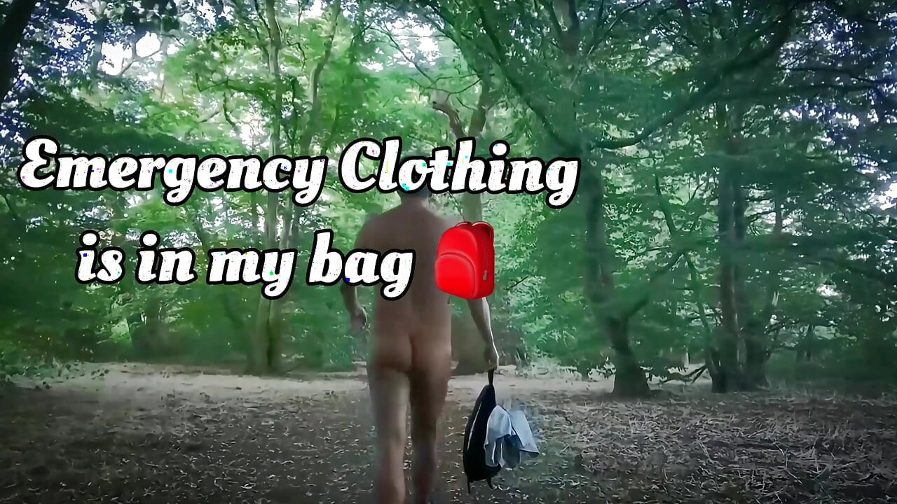 Daring naked Walkabout in Countryside