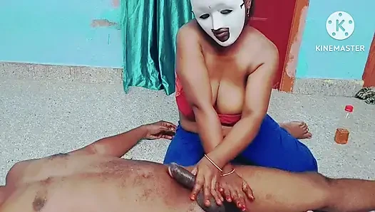 Gadis toket besar panas memberikan layanan pijat kontol dengan handjob di pusat pijat - mengisap payudara besar dengan erangan keras