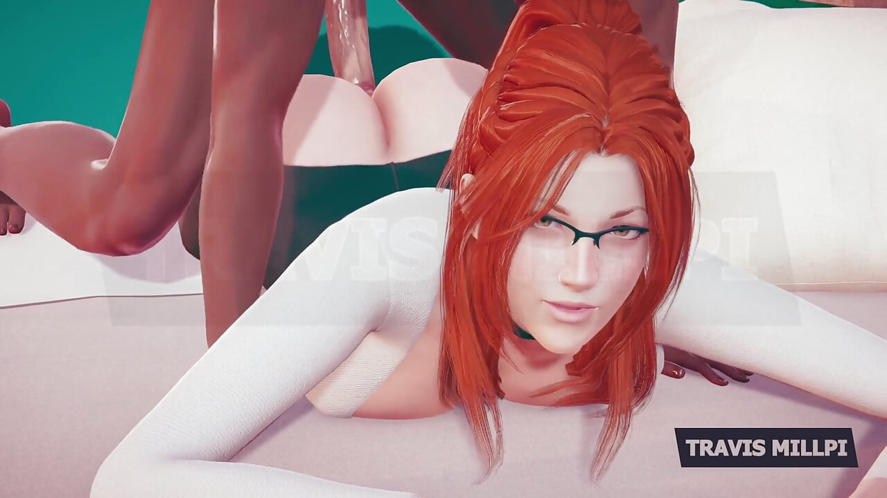 Profesoara roșcată Thicc se târăște în biroul tău ochelari fantezie, cămașă strâmtă, Atitudine obraznică