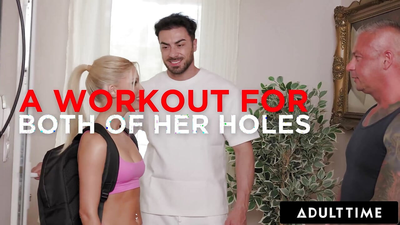 ADULT TIME - Fitness Petite Instructor Candee Licious Gets Intense DP Workout From Pervert Clients
