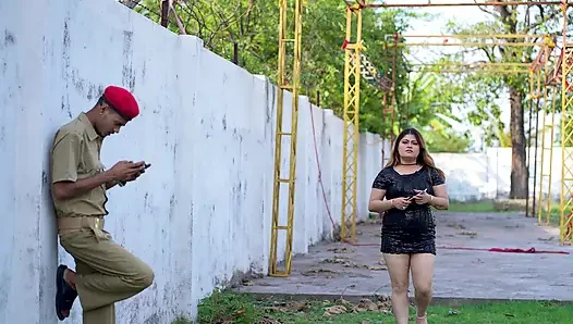 The Policeman Saw the Girl Having Sex and Then He Also Had Sex with Her Hard