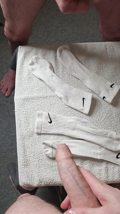 Ordered: 2x Pairs of Used Cum Soaked White Nike Socks