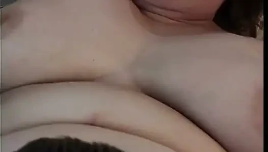 Mature brunette gets deep fucking on a couch