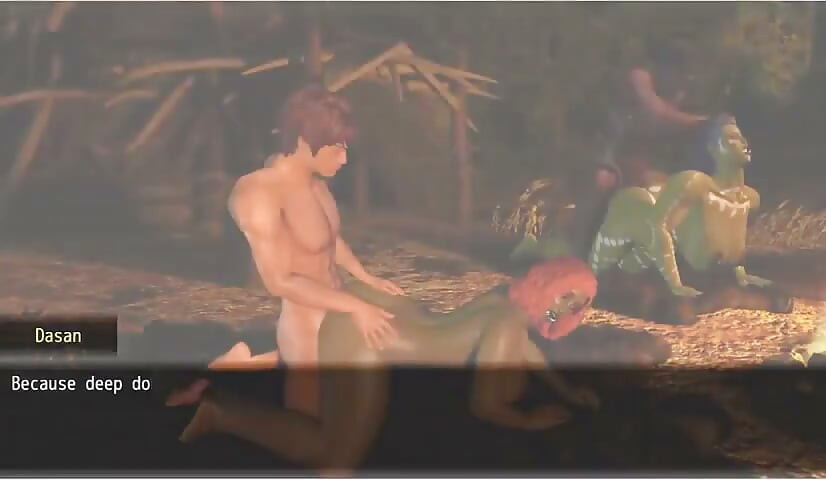 A Struggle with Sins - Gameplay - Roleplay - Two Orcs Fucks and Shares by Two Males