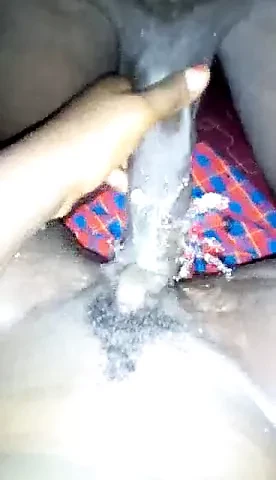 Horny black woman massive squirt on a long black dick