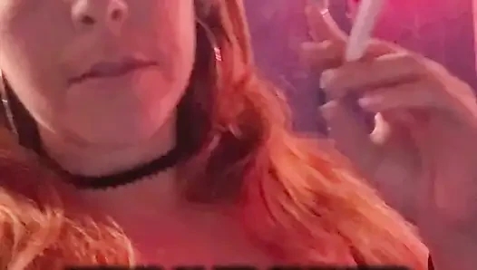 Smoking at the Boobie Bar