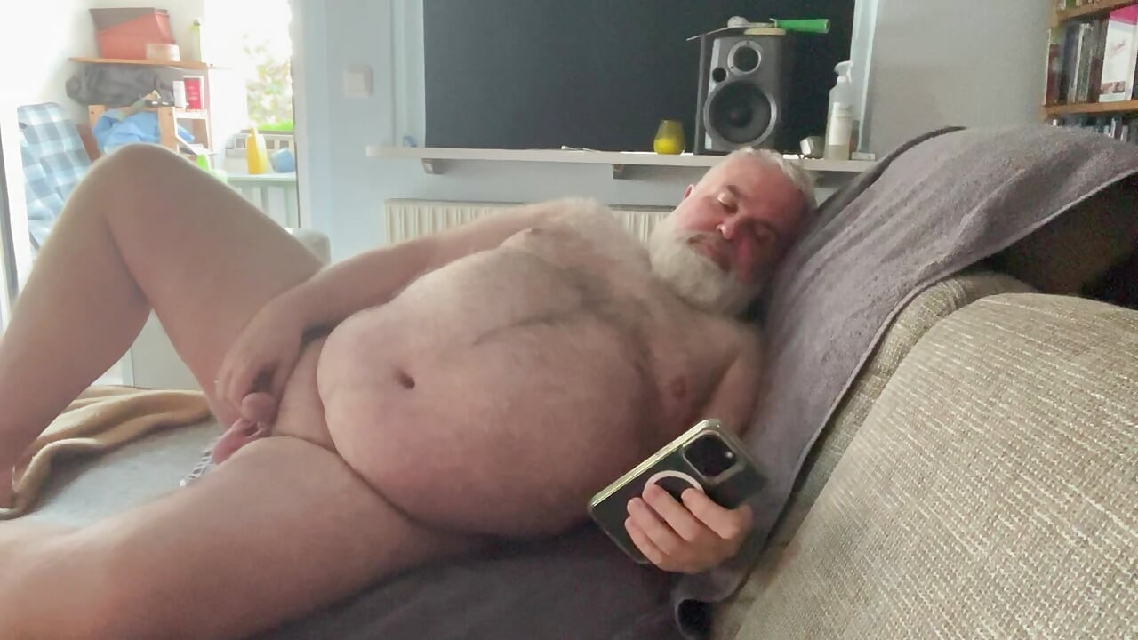 Wanking at the Sofa 5