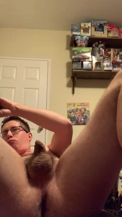 Another self fucking with big black dildo