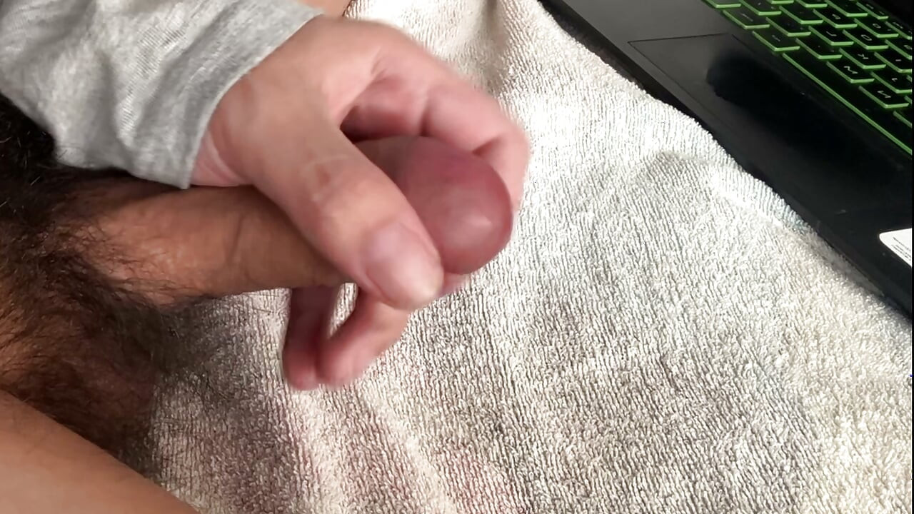 pov jerking off and shooting a thick load