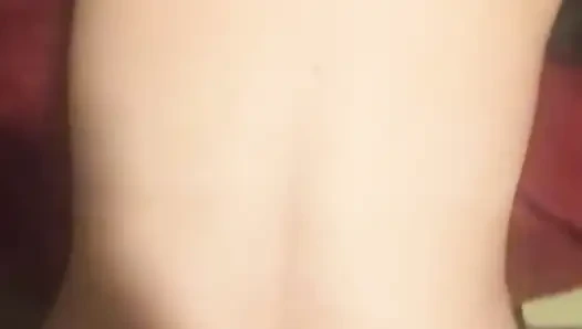Fucked my hot wife with hands behind her back, standing, doggy style