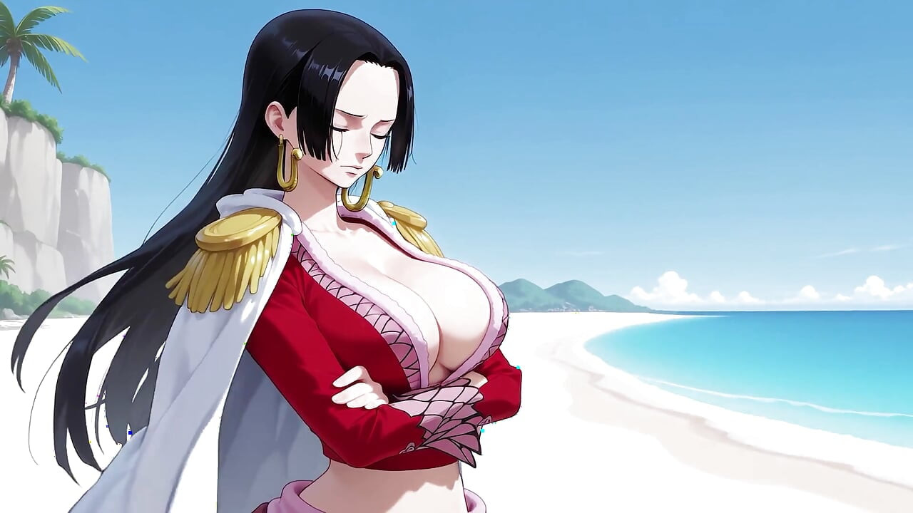 Boa Hancock Gets Fucked in Her Pussy and Ass on a Deserted Island!