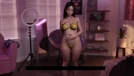 Japanese Stepsister Wearing Bikini And Rubbing Stepbro Cock