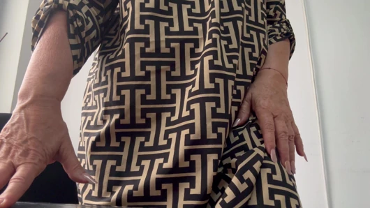 Naughty sexy milf shows off in the morning in the office
