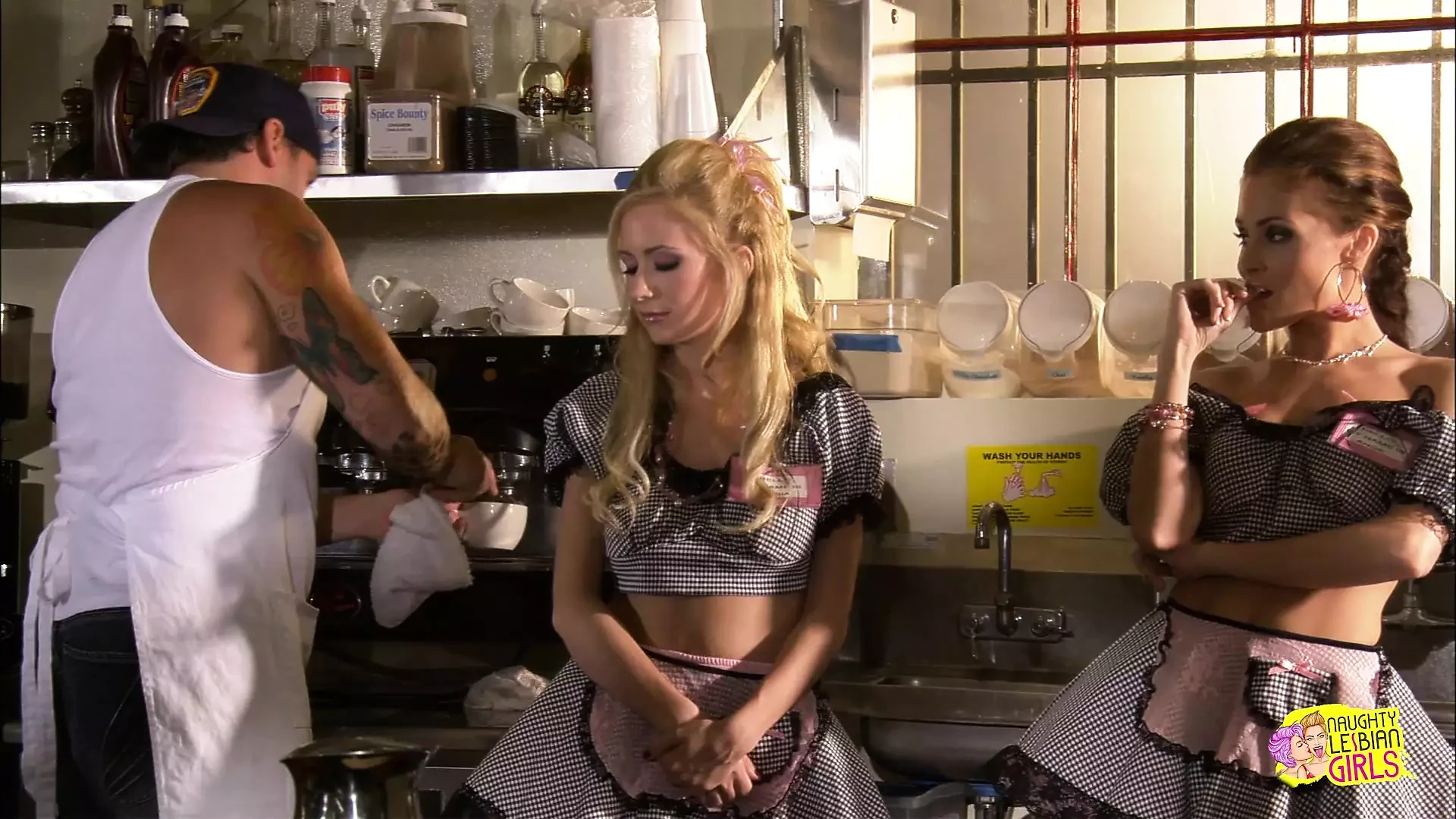After Her Shift She Has Her First Lesbian Experience and She Enjoys It Very Much