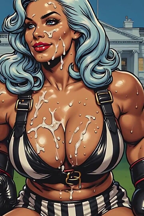 Cum Covered Fitness Babes Art