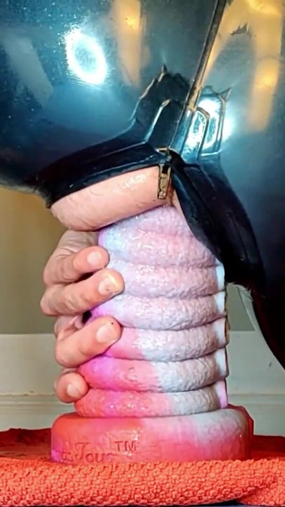 Thrilling moment from "Shoving a dildo tentacle up my Ass - Deep Anal Insertion"