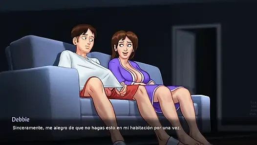 MY STEPMOM CATCHES ME MASTURBATING AND ENDS UP MASTURBATING BY MY SIDE TOO -summertime saga