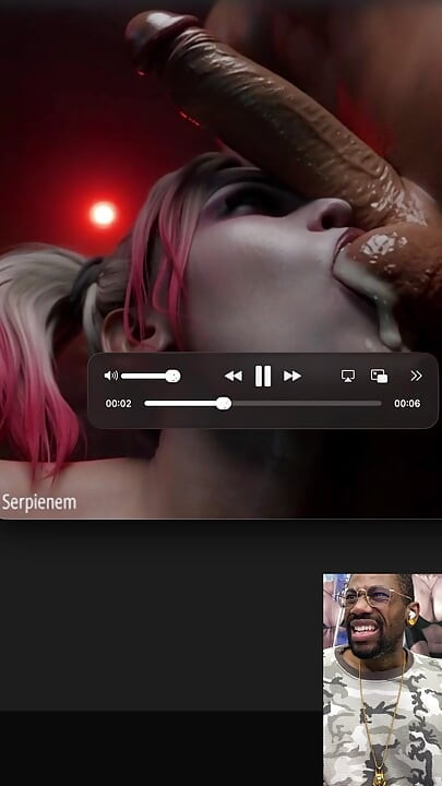 Harley Quinn ट्रांसजेंडर गेंदों पर चूसती है और उसके मुंह में अभी भी वीर्य है