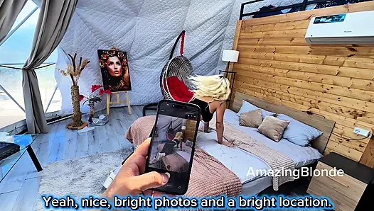 Dağ dome otelinde bir adamla tanıştım ve ona sakso çekti