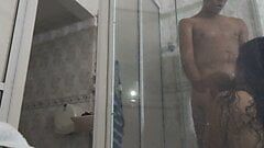 sucking, teasing and seducing in the bathroom with my bbc