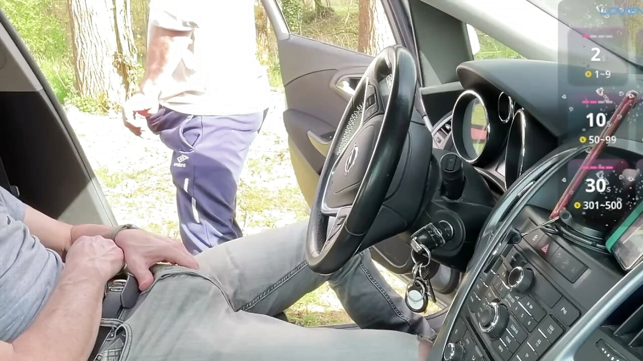 Parked Car Blowjob with Pants Down