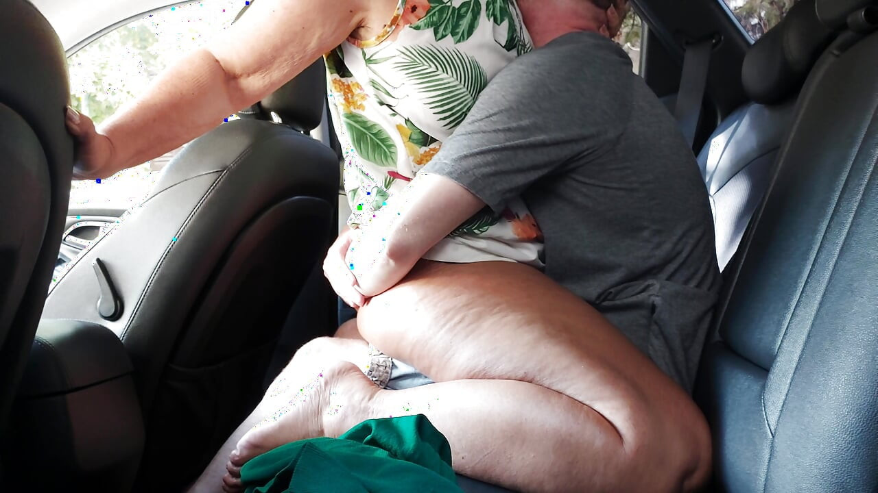 Stepmom rides her stepson in the car in public