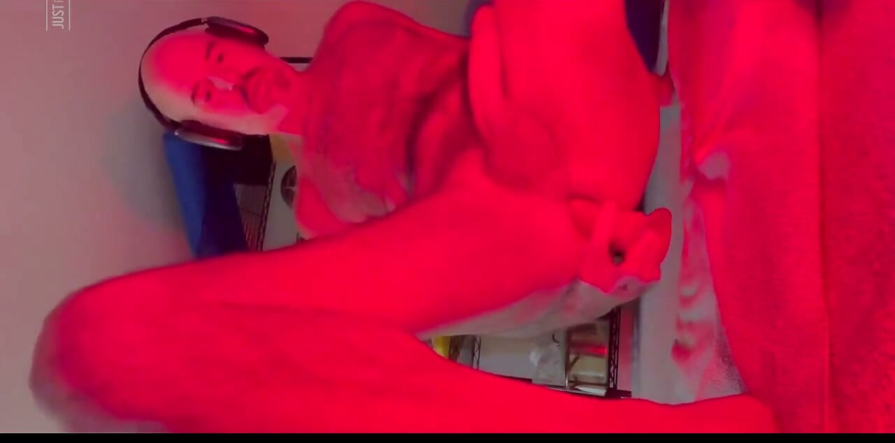 Red Light Therapy Strip Stroke Cum on Dildo