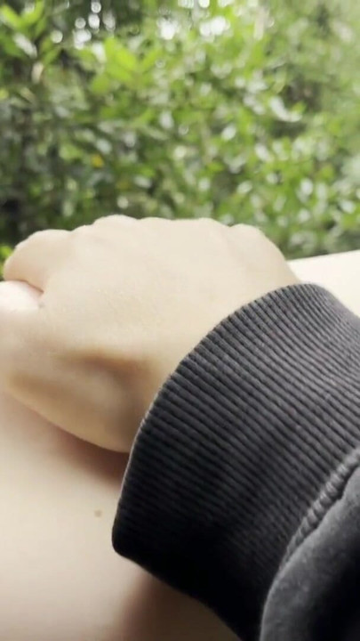 While out for a walk in the public park with my stepsister, I find her naked. | Clip 1
