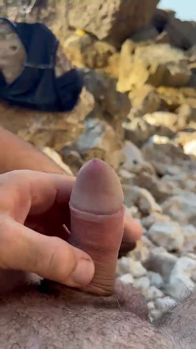 Cock out for people around the beach, love show cock in summer