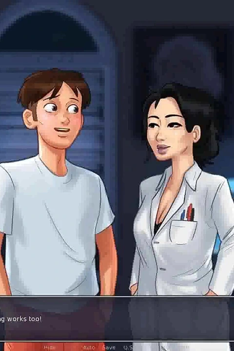 Summertime saga: Japanese professor fucks her student in her office for a good grade ep 195