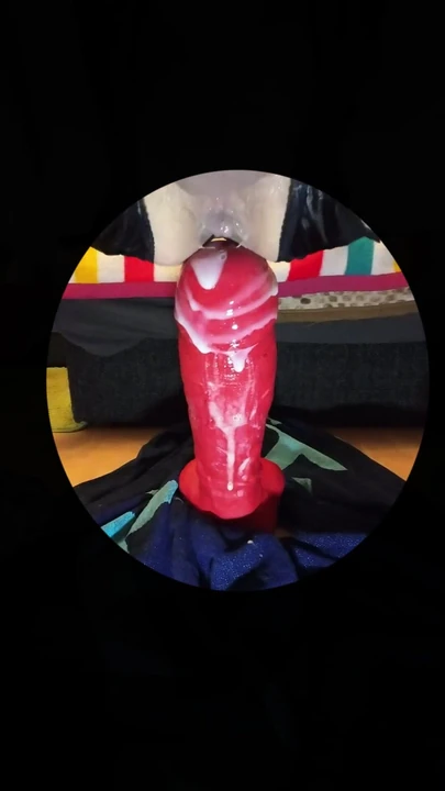 Spectacular moment from "Crossdresser Rough anal fuck with rock hard red monster dildo"
