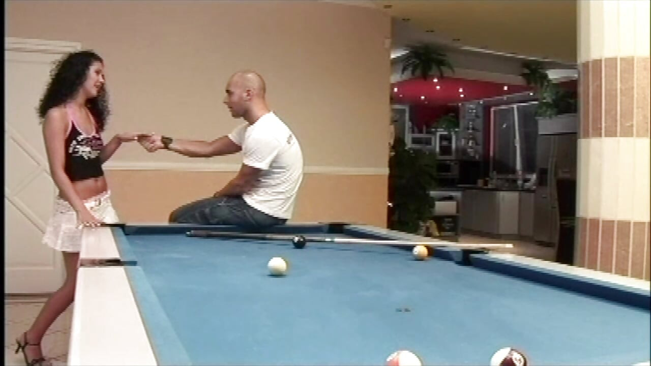 He Fucks His Girlfriend on the Bar's Pool Table